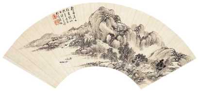 徐枋 癸酉（1693年）作 溪山泛舟 镜心